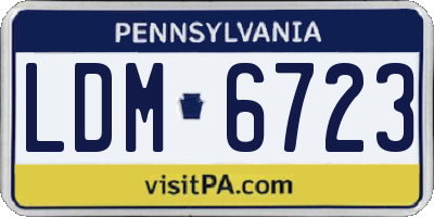 PA license plate LDM6723