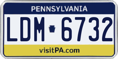 PA license plate LDM6732