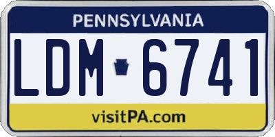 PA license plate LDM6741