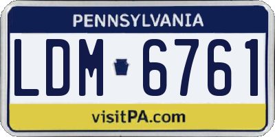 PA license plate LDM6761