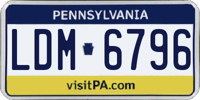 PA license plate LDM6796