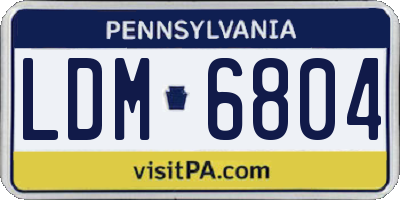 PA license plate LDM6804