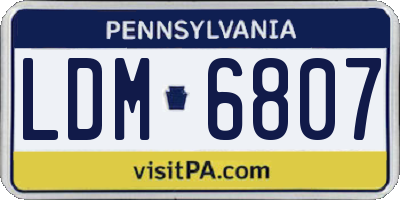 PA license plate LDM6807
