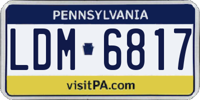 PA license plate LDM6817