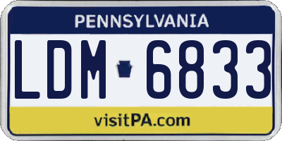 PA license plate LDM6833