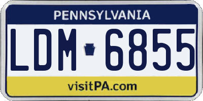 PA license plate LDM6855