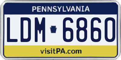 PA license plate LDM6860