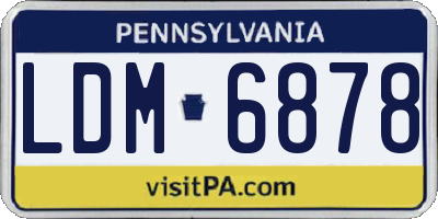 PA license plate LDM6878