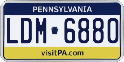 PA license plate LDM6880