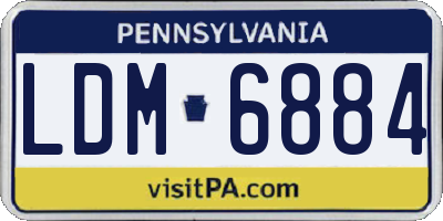 PA license plate LDM6884