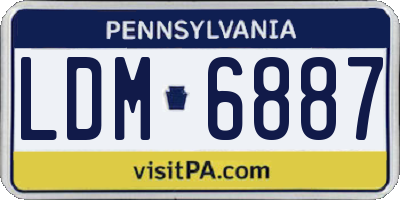 PA license plate LDM6887