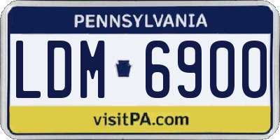 PA license plate LDM6900