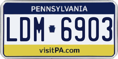 PA license plate LDM6903