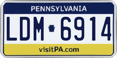 PA license plate LDM6914