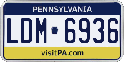 PA license plate LDM6936