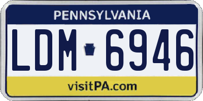 PA license plate LDM6946