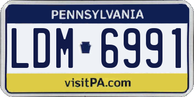 PA license plate LDM6991