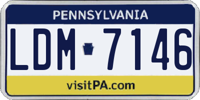 PA license plate LDM7146