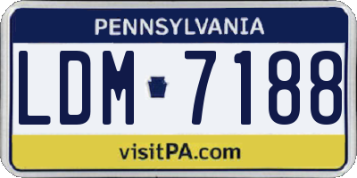 PA license plate LDM7188