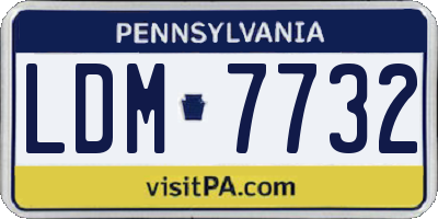 PA license plate LDM7732