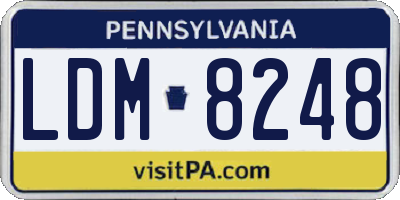 PA license plate LDM8248