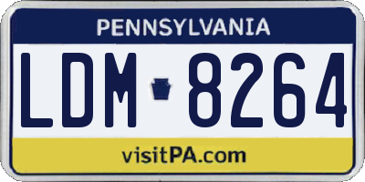PA license plate LDM8264
