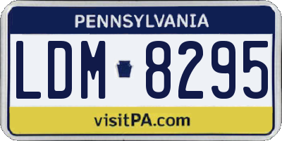 PA license plate LDM8295