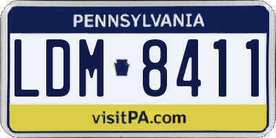 PA license plate LDM8411