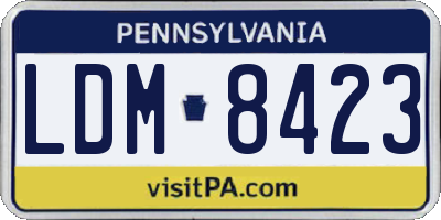 PA license plate LDM8423