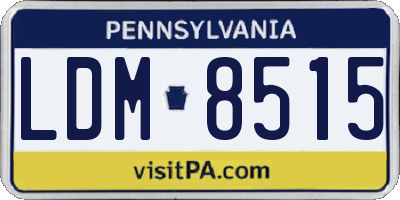 PA license plate LDM8515