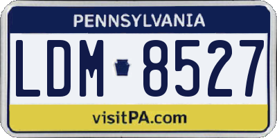 PA license plate LDM8527