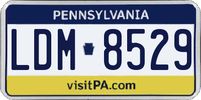 PA license plate LDM8529