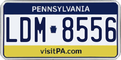 PA license plate LDM8556