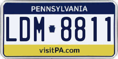 PA license plate LDM8811