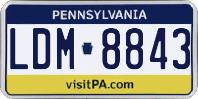 PA license plate LDM8843