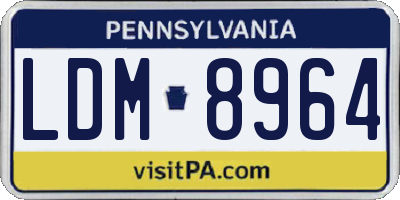 PA license plate LDM8964