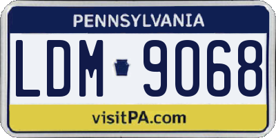 PA license plate LDM9068