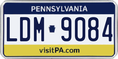PA license plate LDM9084