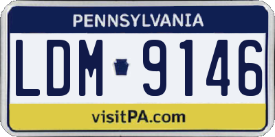 PA license plate LDM9146