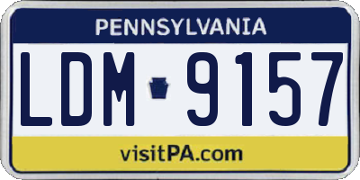 PA license plate LDM9157