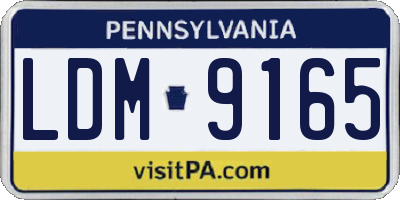 PA license plate LDM9165