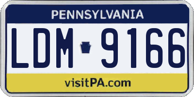 PA license plate LDM9166