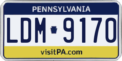 PA license plate LDM9170