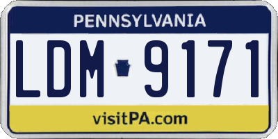 PA license plate LDM9171