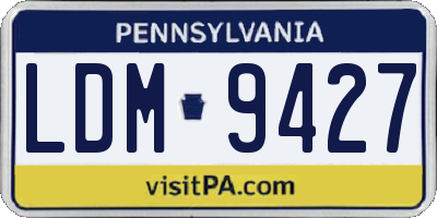 PA license plate LDM9427