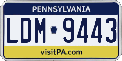 PA license plate LDM9443