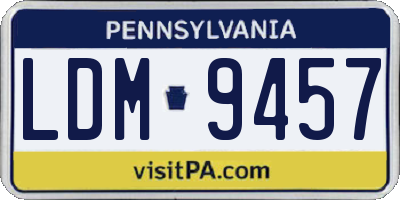 PA license plate LDM9457