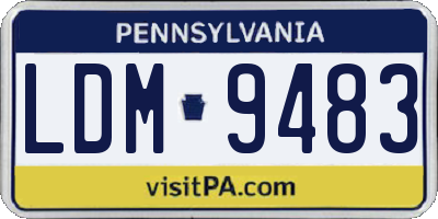 PA license plate LDM9483