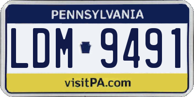 PA license plate LDM9491