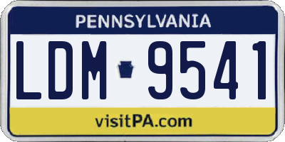 PA license plate LDM9541